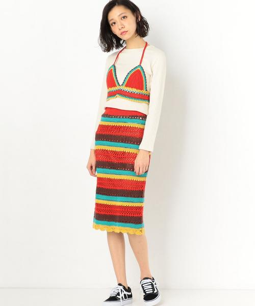 Another Edition（アナザーエディション）の「カギバリニットCAMI ◆（ニット/セーター・レディース・ホワイト/ライトブルー/その他1・FREE）」の6枚目の写真