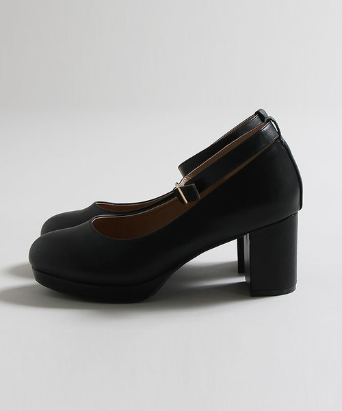 WEGO（ウィゴー）の「WEGO/ストラップパンプス（パンプス・レディース・ブラック/インディゴブルー/キャメル/グレー/レッド/ピンク・LARGE/MEDIUM）」の7枚目の写真