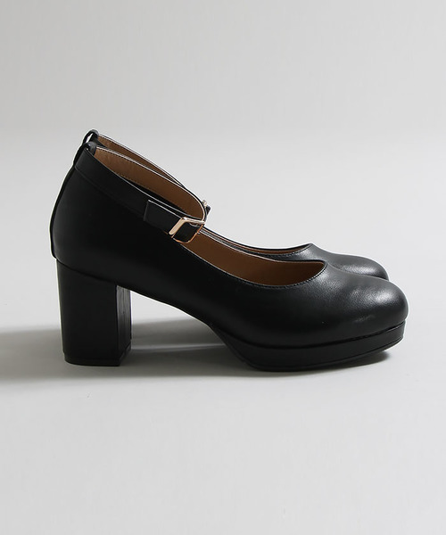 WEGO（ウィゴー）の「WEGO/ストラップパンプス（パンプス・レディース・ブラック/インディゴブルー/キャメル/グレー/レッド/ピンク・LARGE/MEDIUM）」の9枚目の写真