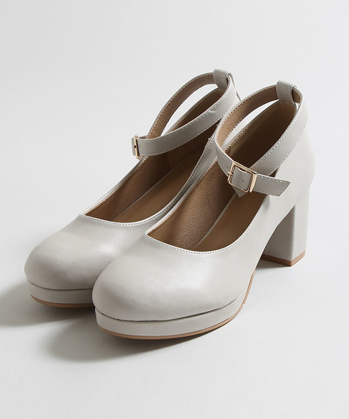 WEGO（ウィゴー）の「WEGO/ストラップパンプス（パンプス・レディース・ブラック/インディゴブルー/キャメル/グレー/レッド/ピンク・LARGE/MEDIUM）」の22枚目の写真