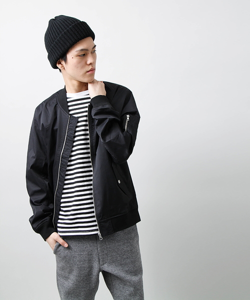 WEGO（ウィゴー）の「WEGO/ストレッチMA-1（MA-1・メンズ・ブラック/その他1/カーキ/ベージュ・MEDIUM/LARGE）」の18枚目の写真