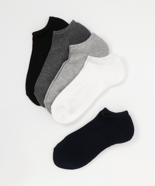 WEGO（ウィゴー）の「WEGO/ベーシック5Pソックス（ソックス/靴下・メンズ・その他/ブラック/ホワイト・FREE）」の3枚目の写真