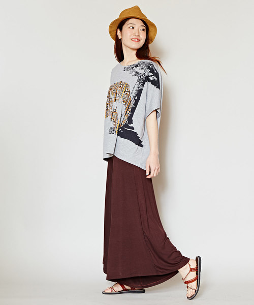 チャイハネ(チャイハネ)の「【チャイハネ】ギャラリーTシャツ(Tシャツ/カットソー・レディース・ブラック/カーキ/ホワイト/ブルー/グレー・FREE)」の14枚目の写真