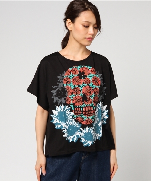 チャイハネ(チャイハネ)の「【チャイハネ】ギャラリーTシャツ(Tシャツ/カットソー・レディース・ブラック/カーキ/ホワイト/ブルー/グレー・FREE)」の15枚目の写真