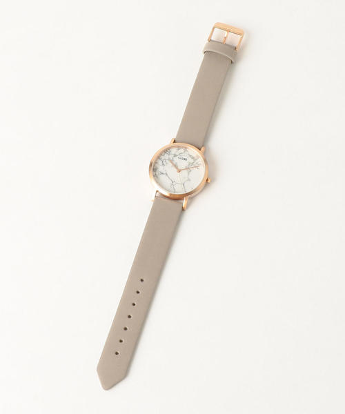 CLUSE（クルース）の「＜CLUSE＞レザー33ｍｍフェイス マーブルウォッチ/ピンクゴールドカラー ◆（アナログ腕時計・レディース・グレー・FREE）」の3枚目の写真