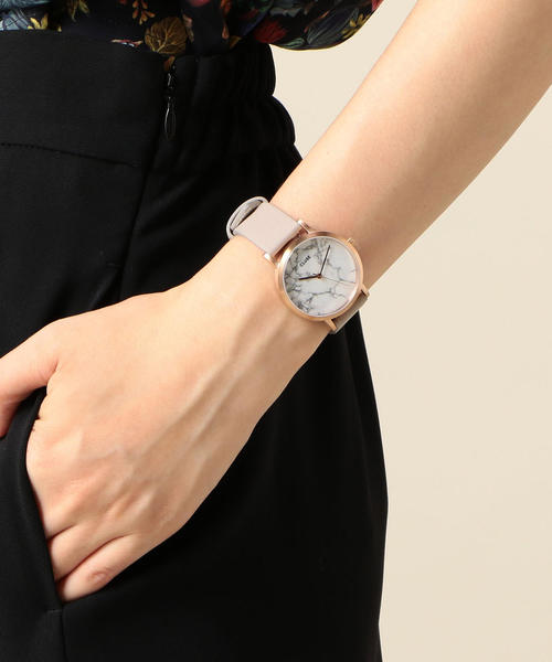 CLUSE（クルース）の「＜CLUSE＞レザー33ｍｍフェイス マーブルウォッチ/ピンクゴールドカラー ◆（アナログ腕時計・レディース・グレー・FREE）」の11枚目の写真