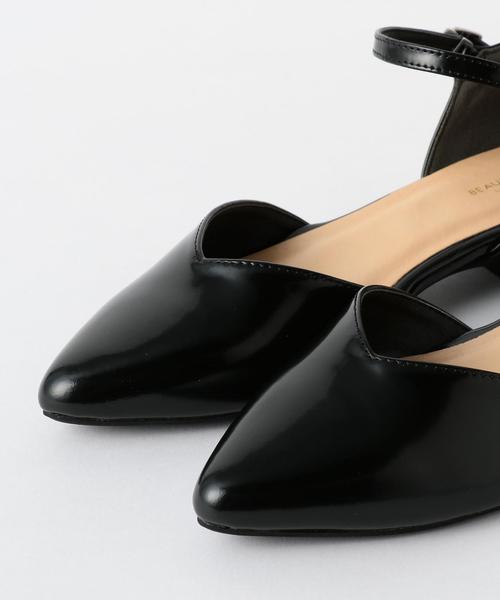 BEAUTY&YOUTH UNITED ARROWS（ビューティーアンドユースユナイテッドアローズ）の「BY レザーVスリット アンクルストラップパンプス ◆（パンプス・レディース・ブラック・37/36/36h/37h/38）」の5枚目の写真