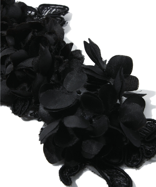 m.soeur（エムスール）の「黒いお花とレースのクリップ＊（バレッタ/ヘアクリップ・レディース・ブラック・FREE）」の3枚目の写真