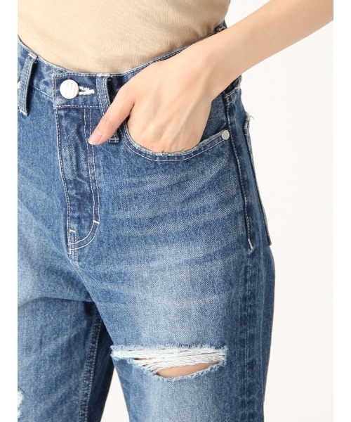 MURUA(ムルーア)の「オーバークラッシュデニムパンツ(デニムパンツ・レディース・ライトブルー/ブルー・0/1/2)」の9枚目の写真