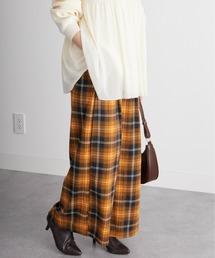 裏起毛ロングフレア2タックワイドパンツ