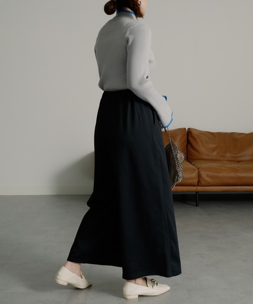 セール】裏起毛ロングフレア2タックワイドパンツ（その他パンツ