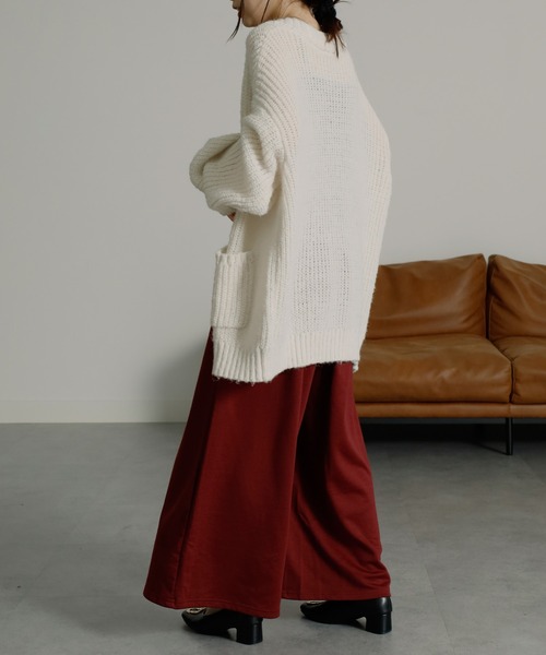 RANAN（ラナン）の「裏起毛ロングフレア2タックワイドパンツ（その他パンツ・レディース・ブラック/キャメル/チャコールグレー/ボルドー/ブラウン系その他/ライトグレー/ライトベージュ/グリーン系その他/グレー/グレー系その他/グリーン/ブルー系その他/ブルー系その他2/パープル/モカ/オレンジ系その他・SMALL/X-LARGE/MEDIUM/LARGE/S/L/LL/M）」の21枚目の写真