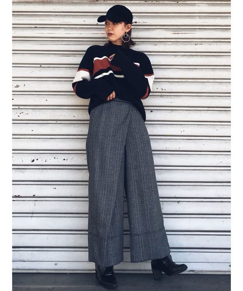 ✿α様❤️11点☘️P1☘MURUA シンプル ガウチョ カジュアルパンツ F