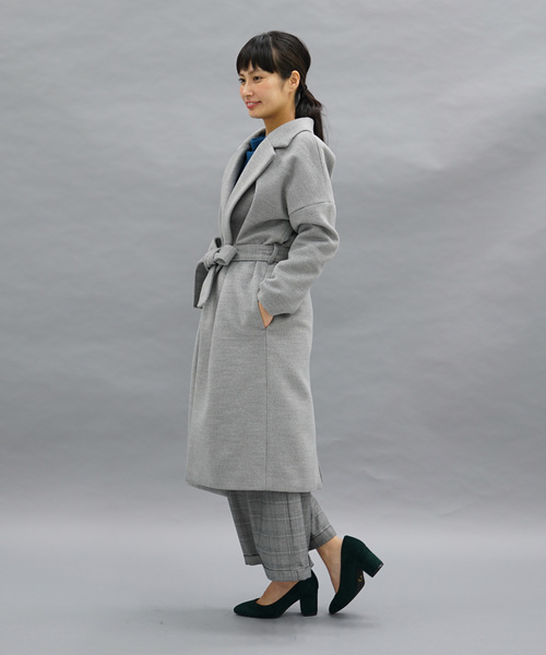 koe（コエ）の「ガウンコート（ダウンジャケット/コート・レディース・キャメル/ネイビー/グレー・M/L/S）」の7枚目の写真