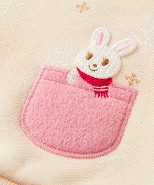 ミキハウス　裏起毛チェックロゴうさこトレーナー ミキハウス 裏起毛チェックロゴうさこトレーナー買う