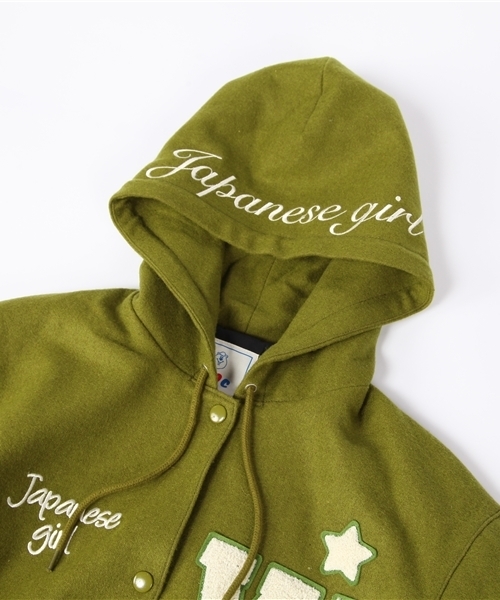 WC(ダブル シー)の「wc/Wワッペンスタジャン(スタジャン・レディース・ダークグレー/グリーン/イエロー・FREE)」の4枚目の写真