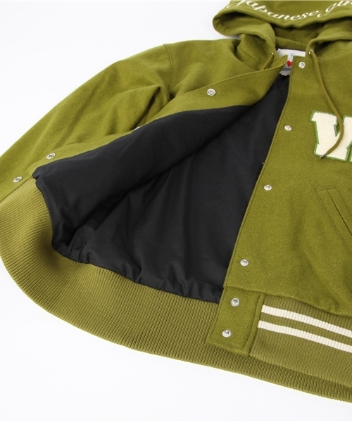 WC(ダブル シー)の「wc/Wワッペンスタジャン(スタジャン・レディース・ダークグレー/グリーン/イエロー・FREE)」の5枚目の写真