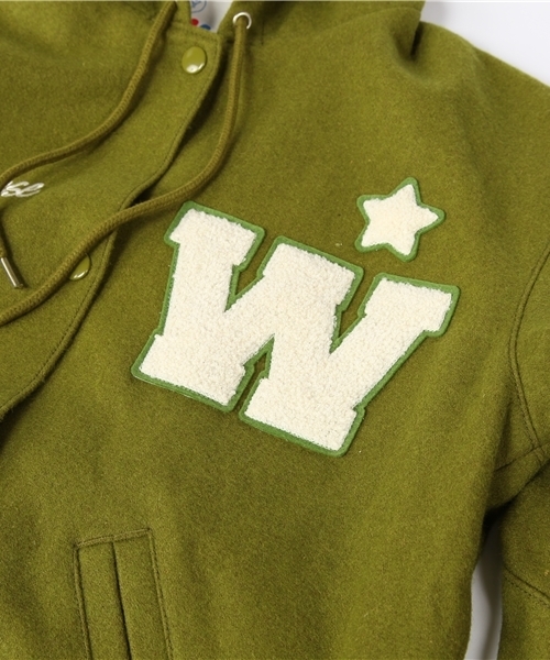 WC(ダブル シー)の「wc/Wワッペンスタジャン(スタジャン・レディース・ダークグレー/グリーン/イエロー・FREE)」の6枚目の写真
