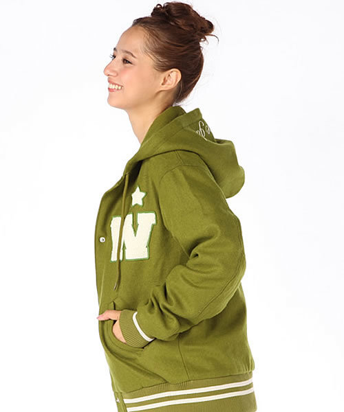 WC(ダブル シー)の「wc/Wワッペンスタジャン(スタジャン・レディース・ダークグレー/グリーン/イエロー・FREE)」の10枚目の写真