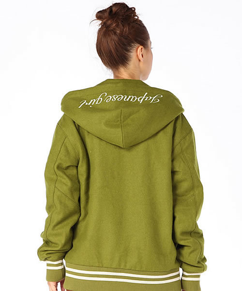 WC(ダブル シー)の「wc/Wワッペンスタジャン(スタジャン・レディース・ダークグレー/グリーン/イエロー・FREE)」の11枚目の写真