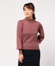 earth music&ecology | ・パフワイドリブニットプルオーバー(ニット/セーター)