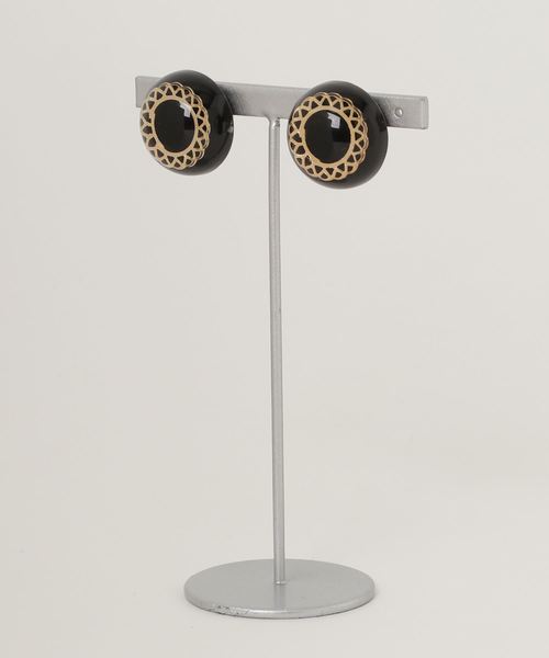 natural couture（ナチュラルクチュール）の「まん丸イヤリング（イヤリング・レディース・アイボリー/ミント/ブラック・FREE）」の3枚目の写真