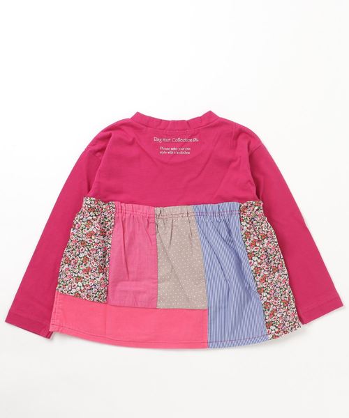 RAGMART（ラグマート）の「パッチワークTシャツ（Tシャツ/カットソー・キッズ・ネイビー/レッド・110cm/100cm/120cm/130cm）」の3枚目の写真