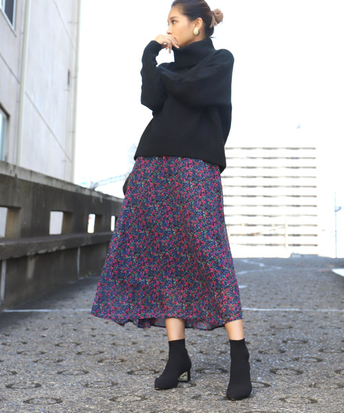 coca（coca）（コカ）の「上品小花柄ふんわりシフォンワンピース（ワンピース・レディース・イエロー/ブルー・ONE SIZE）」の11枚目の写真