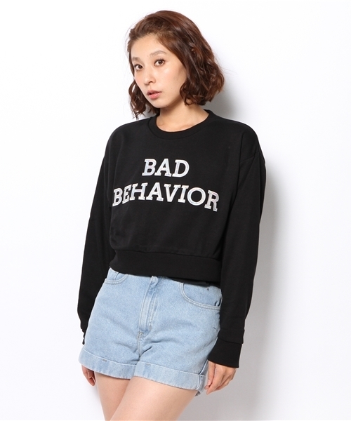 WEGO（ウィゴー）の「WEGO/オーロラワッペンスウェット（スウェット・レディース・ブラック/杢グレー/グリーン/ネイビー・FREE）」の13枚目の写真