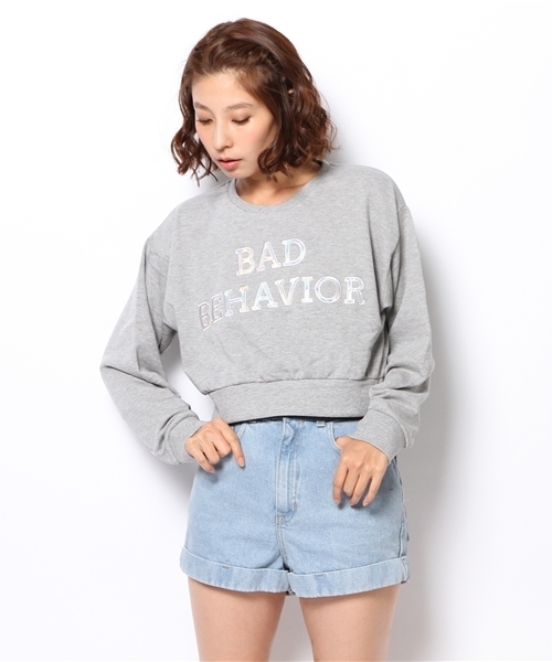 WEGO（ウィゴー）の「WEGO/オーロラワッペンスウェット（スウェット・レディース・ブラック/杢グレー/グリーン/ネイビー・FREE）」の16枚目の写真