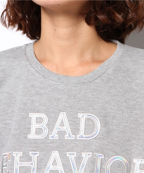 WEGO（ウィゴー）の「WEGO/オーロラワッペンスウェット（スウェット・レディース・ブラック/杢グレー/グリーン/ネイビー・FREE）」の8枚目の写真