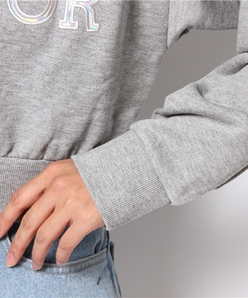 WEGO（ウィゴー）の「WEGO/オーロラワッペンスウェット（スウェット・レディース・ブラック/杢グレー/グリーン/ネイビー・FREE）」の9枚目の写真