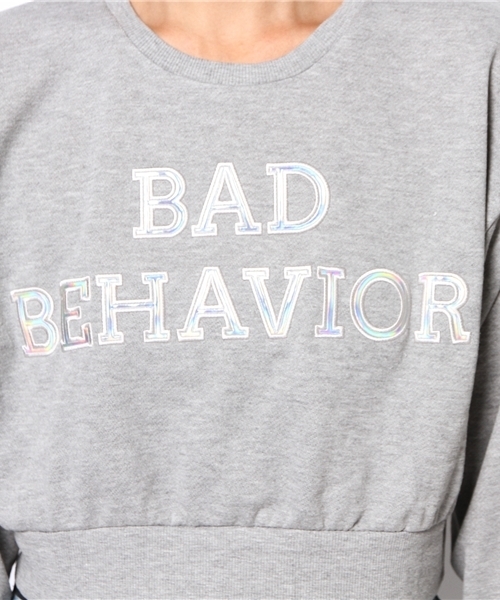 WEGO（ウィゴー）の「WEGO/オーロラワッペンスウェット（スウェット・レディース・ブラック/杢グレー/グリーン/ネイビー・FREE）」の10枚目の写真