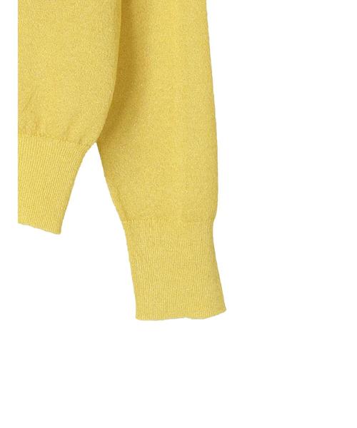 YECCA VECCA(イェッカヴェッカ)の「P.ラメVネックニットカ-ディガン(カーディガン/ボレロ・レディース・ライトグレー/ネイビー/イエロー/ライトベージュ・FREE)」の17枚目の写真