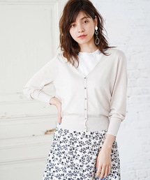 YECCA VECCA | Ｐ．ラメＶネックニットカ－ディガン(カーディガン/ボレロ)