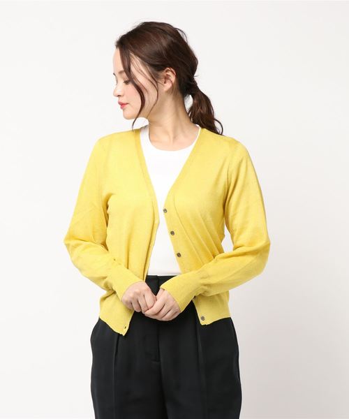 YECCA VECCA(イェッカヴェッカ)の「P.ラメVネックニットカ-ディガン(カーディガン/ボレロ・レディース・ライトグレー/ネイビー/イエロー/ライトベージュ・FREE)」の20枚目の写真