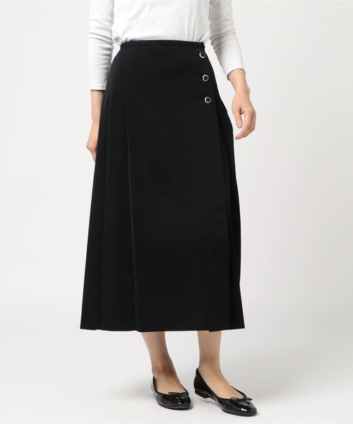 PINKHOUSE CHELSEA(ピンクハウスチェルシー)の「ラッププリーツスカート(スカート・レディース・ブラック/ブラック系その他/ベージュ系その他・SMALL/MEDIUM)」の6枚目の写真