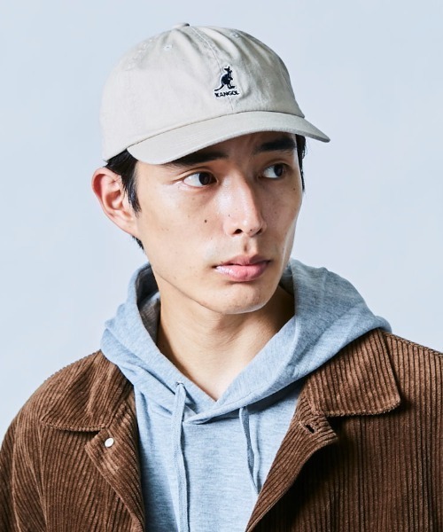 KANGOL（カンゴール）の「【KANGOL】Washed Baseball/【カンゴール】ウォッシュドベースボール　キャップ（キャップ・メンズ・ライトブルー/ブラック/ダークグリーン/ベージュ/ネイビー/オレンジ/グリーン/ホワイト系その他/ホワイト/イエロー/ブルー系その他/パープル/ブルー系その他2/レッド系その他/ワイン/イエロー系その他/ブルー系その他3/ピンク/グリーン系/ブラック系その他/ブラック×ピンク・ONE SIZE）」の6枚目の写真