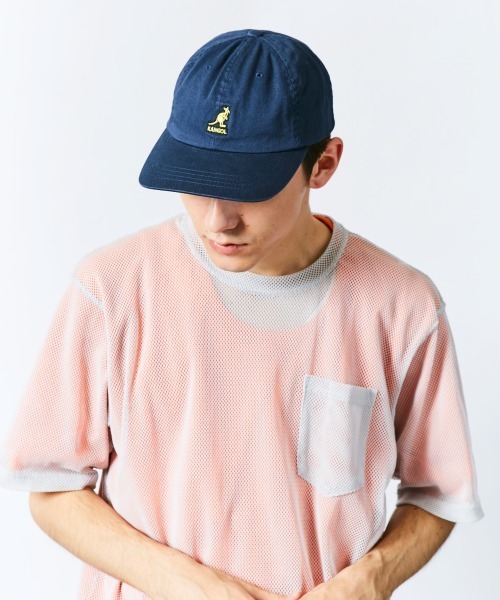 KANGOL（カンゴール）の「【KANGOL】Washed Baseball/【カンゴール】ウォッシュドベースボール　キャップ（キャップ・メンズ・ライトブルー/ブラック/ダークグリーン/ベージュ/ネイビー/オレンジ/グリーン/ホワイト系その他/ホワイト/イエロー/ブルー系その他/パープル/ブルー系その他2/レッド系その他/ワイン/イエロー系その他/ブルー系その他3/ピンク/グリーン系/ブラック系その他/ブラック×ピンク・ONE SIZE）」の11枚目の写真