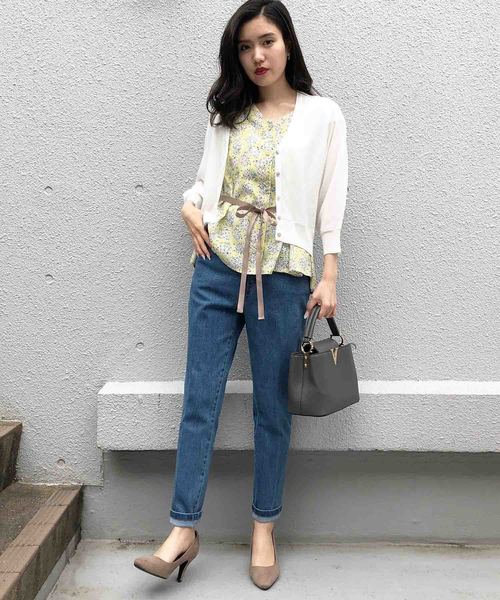 PICCIN（ピッチン）の「接触冷感ドルマンスリーブカーディガン（カーディガン/ボレロ・レディース・ネイビー/オフホワイト/ピンク/イエロー・MEDIUM）」の8枚目の写真