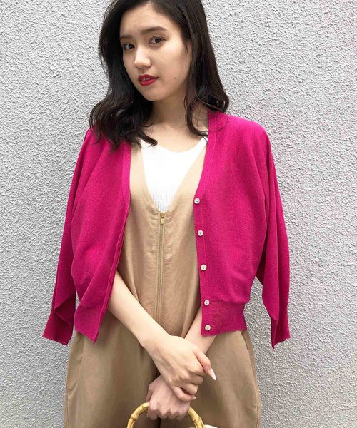 PICCIN（ピッチン）の「接触冷感ドルマンスリーブカーディガン（カーディガン/ボレロ・レディース・ネイビー/オフホワイト/ピンク/イエロー・MEDIUM）」の13枚目の写真