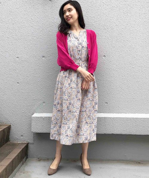 PICCIN（ピッチン）の「接触冷感ドルマンスリーブカーディガン（カーディガン/ボレロ・レディース・ネイビー/オフホワイト/ピンク/イエロー・MEDIUM）」の14枚目の写真