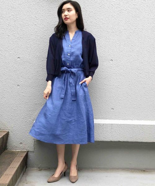 PICCIN（ピッチン）の「接触冷感ドルマンスリーブカーディガン（カーディガン/ボレロ・レディース・ネイビー/オフホワイト/ピンク/イエロー・MEDIUM）」の18枚目の写真