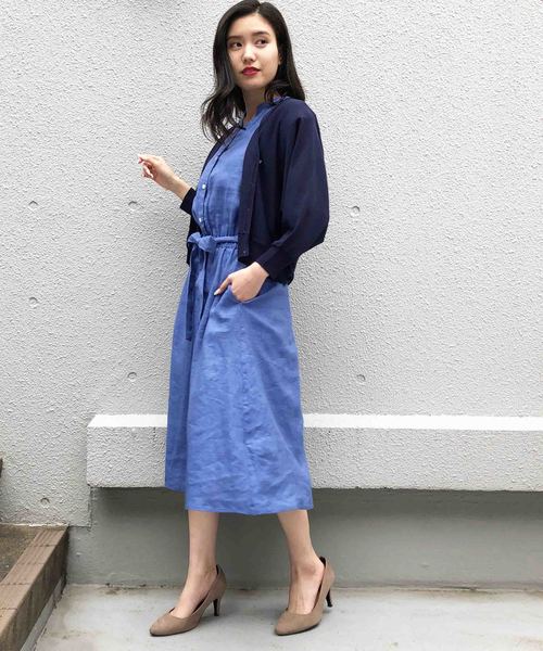 PICCIN（ピッチン）の「接触冷感ドルマンスリーブカーディガン（カーディガン/ボレロ・レディース・ネイビー/オフホワイト/ピンク/イエロー・MEDIUM）」の19枚目の写真