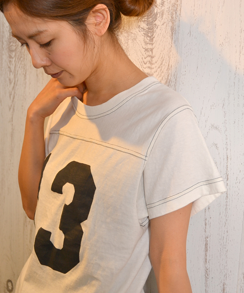 AMERICAN RAG CIE（アメリカンラグシー）の「ナンバリングＴシャツ/AYN-L141-CT092（Tシャツ/カットソー・レディース・オフホワイト/トップグレー/ブルー・FREE）」の7枚目の写真