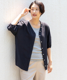 DISCOAT | イージーケアレーヨンパール釦ブラウス(シャツ/ブラウス)