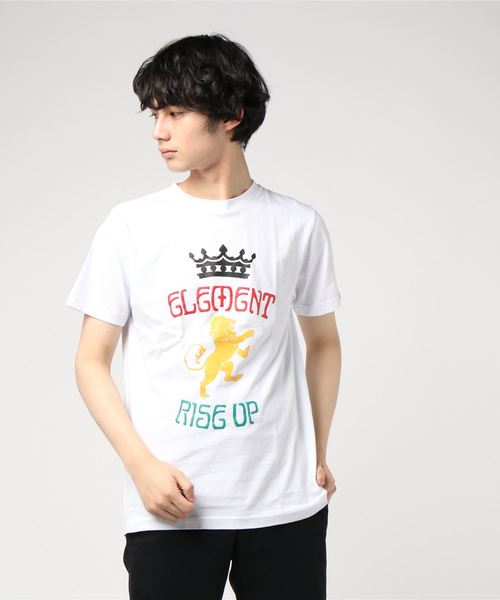 ELEMENT(エレメント)の「半袖Tシャツ ELEMENT DESI AJ021-221(Tシャツ/カットソー・メンズ・ホワイト/ブラック・M/L/XL)」の1枚目の写真