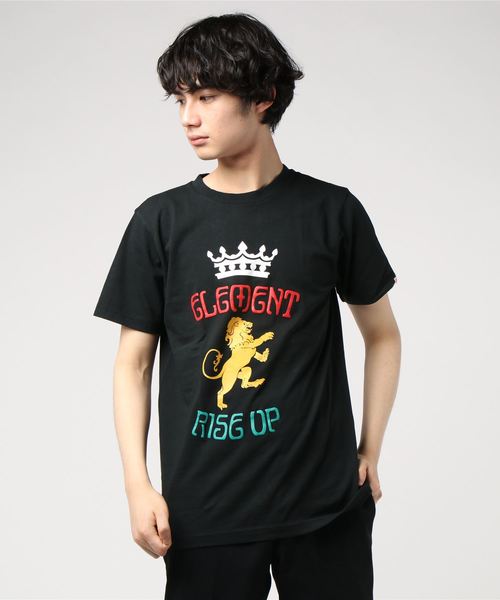 ELEMENT(エレメント)の「半袖Tシャツ ELEMENT DESI AJ021-221(Tシャツ/カットソー・メンズ・ホワイト/ブラック・M/L/XL)」の2枚目の写真