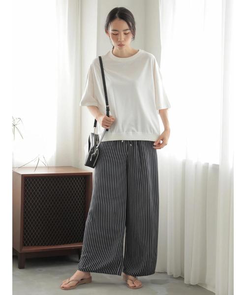 AMERICAN HOLIC（アメリカンホリック）の「脇切替立体カットプルオーバー（Tシャツ/カットソー・レディース・オフホワイト/ブルー/ブラック/カーキ・FREE）」の15枚目の写真