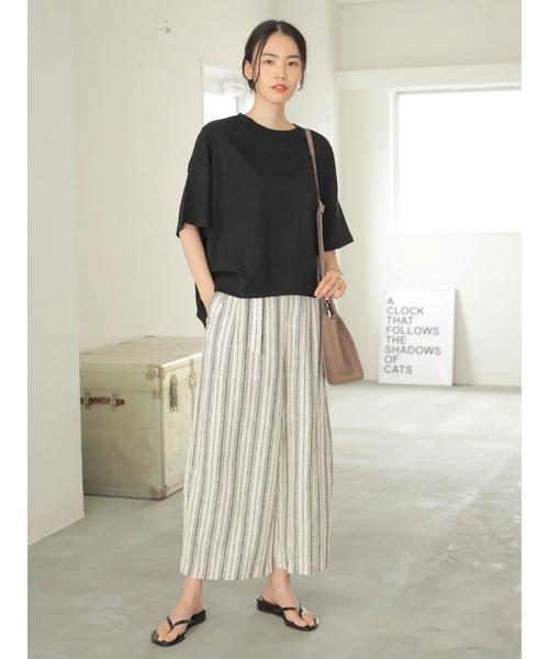 AMERICAN HOLIC（アメリカンホリック）の「脇切替立体カットプルオーバー（Tシャツ/カットソー・レディース・オフホワイト/ブルー/ブラック/カーキ・FREE）」の5枚目の写真